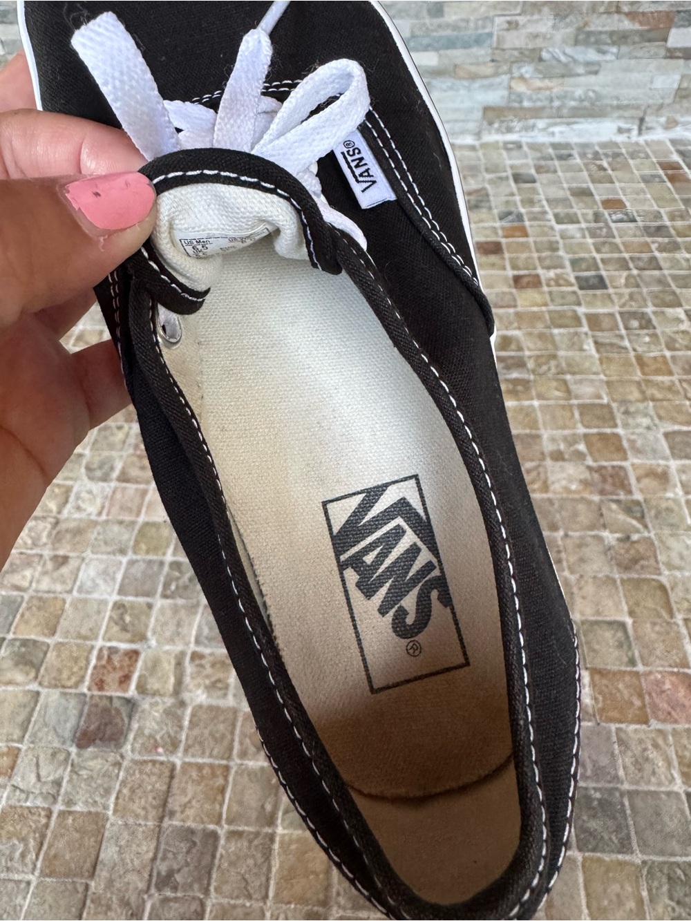 Vans Authentic Black Canvas Sneakers - Picture 8 of 10